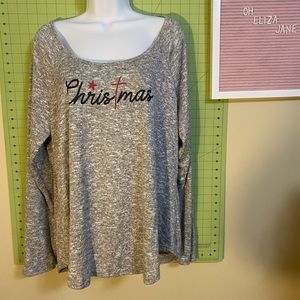 Heather Grey Christmas Top - New with Tags
